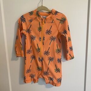 Old Navy Orange and Blue Rashguard Swimwear